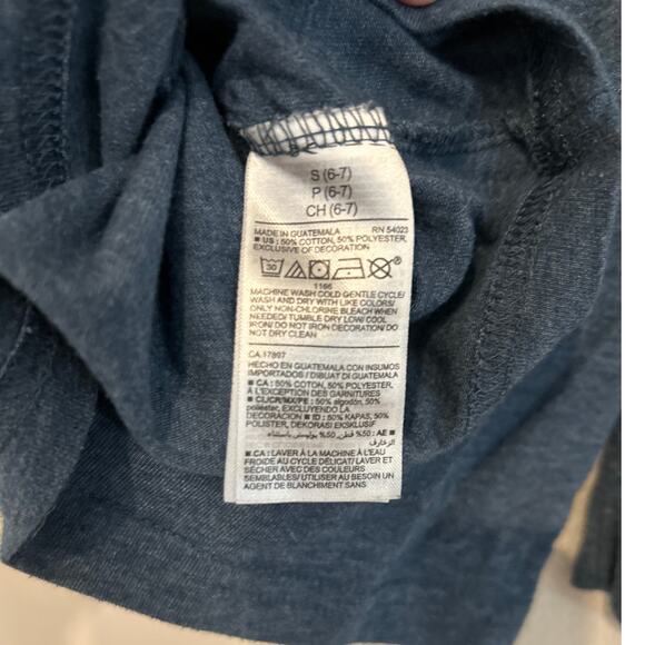 Old Navy Boys Long Sleeve Graphic Tee Solarwinds Blue Small - Picture 6 of 6